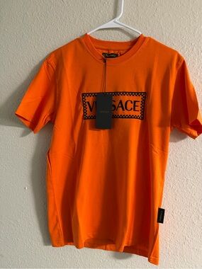 Versace Bright Orange Logo T-Shirt